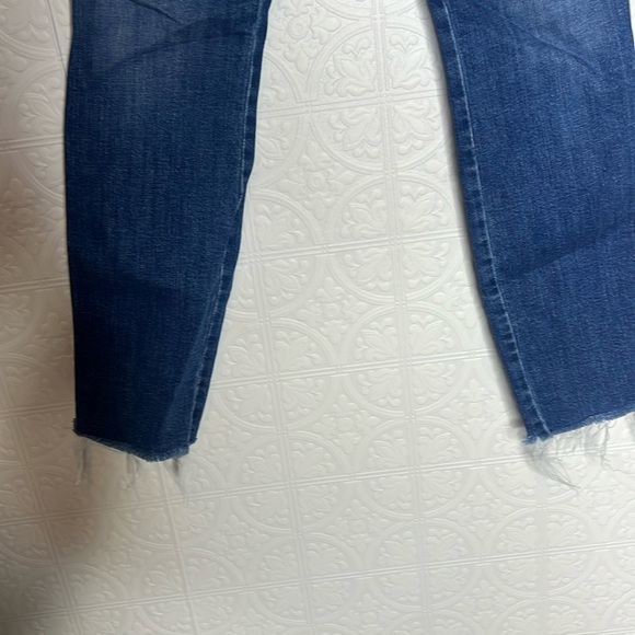 MOTHER High Waisted Double Looker Ankle Fray Embroidery Jeans Fruit Cart… - Picture 13 of 16